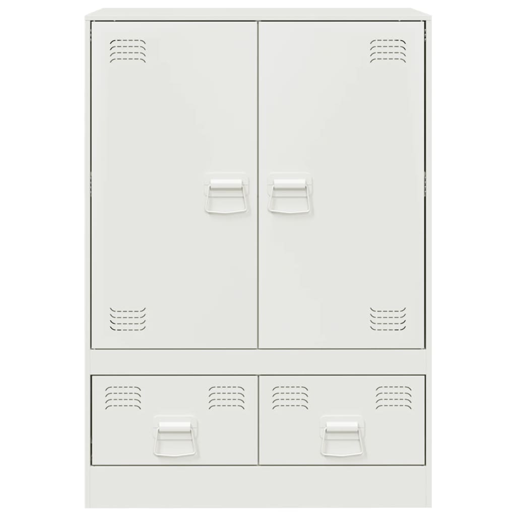 vidaXL Highboard hvit 67x39x95 cm stål