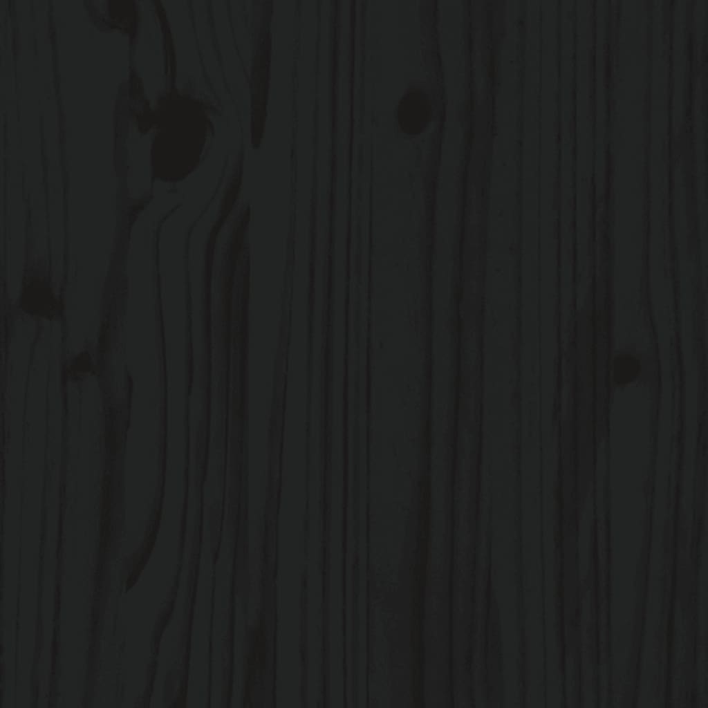vidaXL Stableseng svart 80x200 cm heltre furu