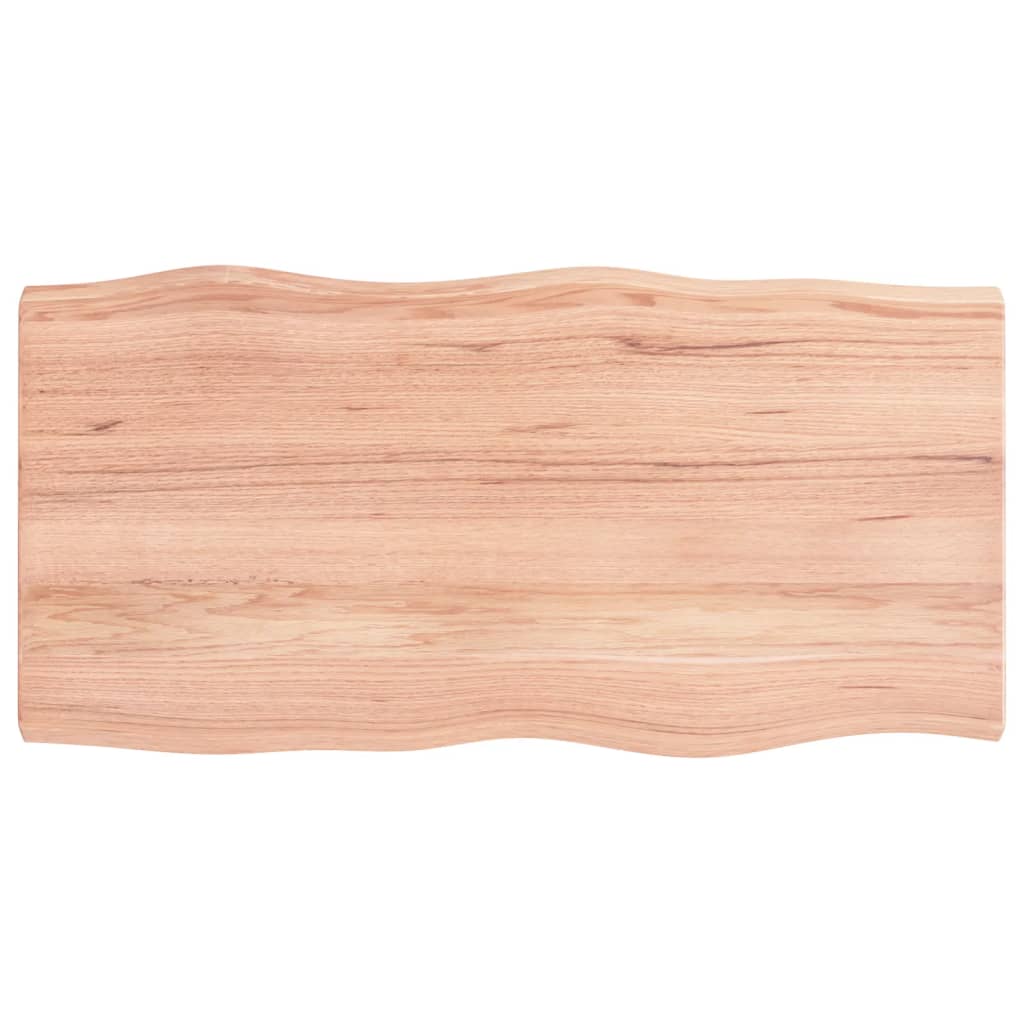 vidaXL Bordplate lysebrun 100x50x(2-4)cm behandlet heltre naturlig