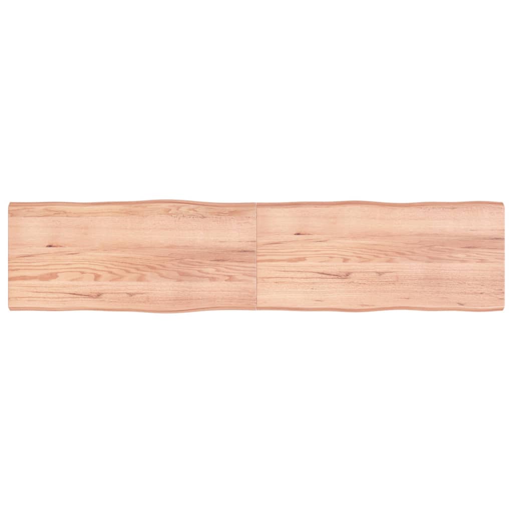 vidaXL Bordplate lysebrun 220x50x(2-6)cm behandlet heltre naturlig