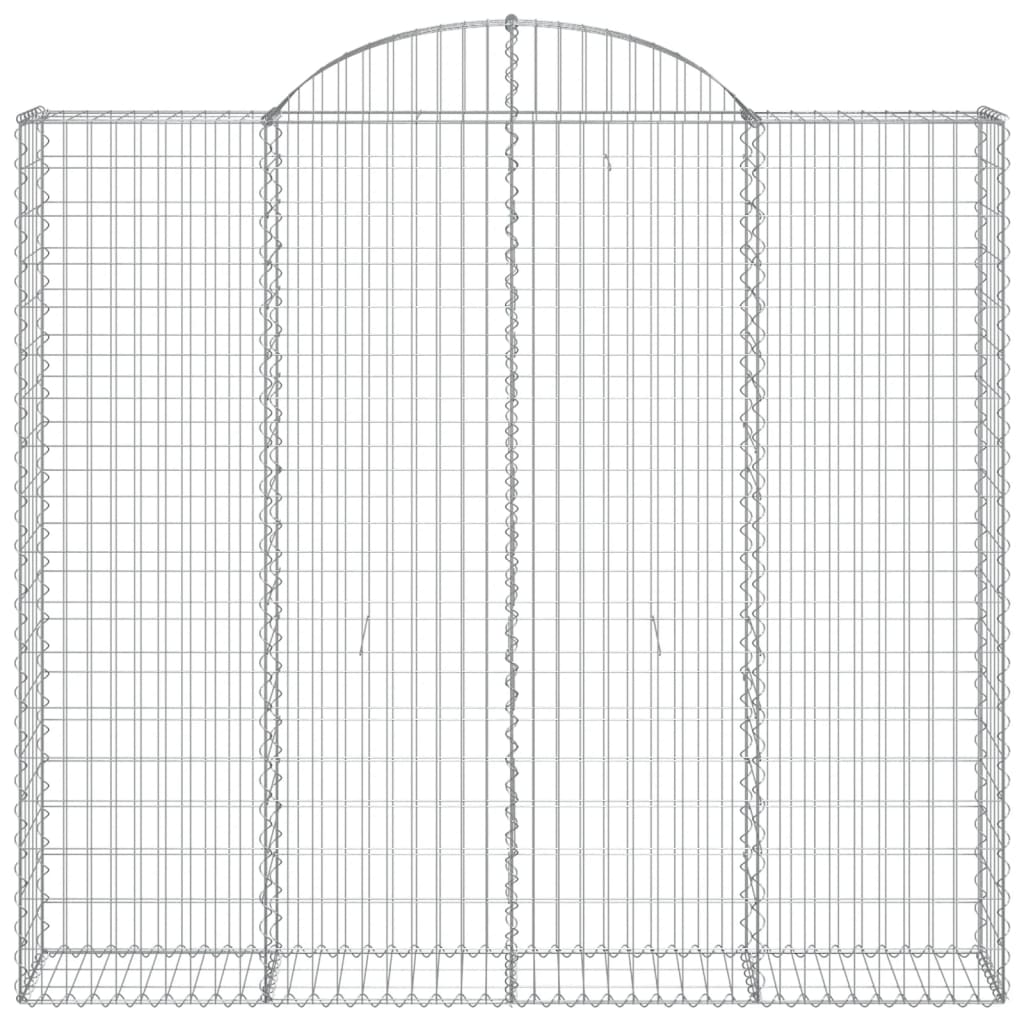 vidaXL Gabionkurver buede 3 stk 200x50x180/200 cm galvanisert jern