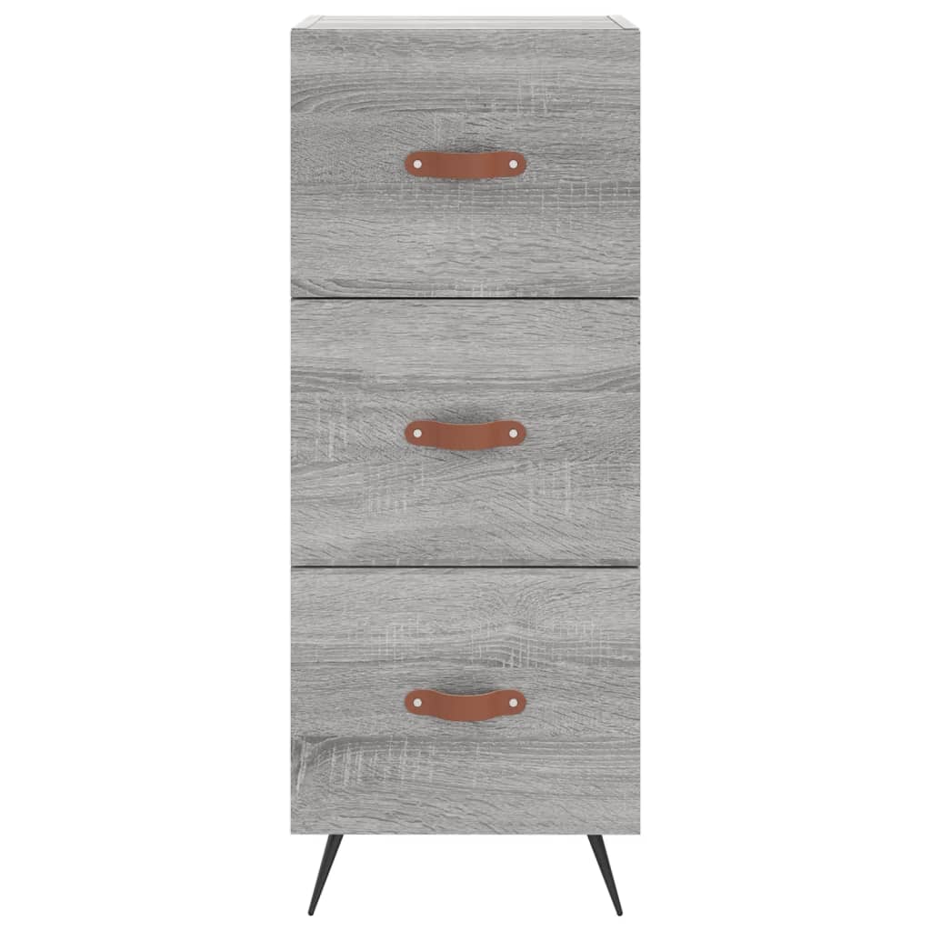 vidaXL Highboard grå sonoma 34,5x34x180 cm konstruert tre