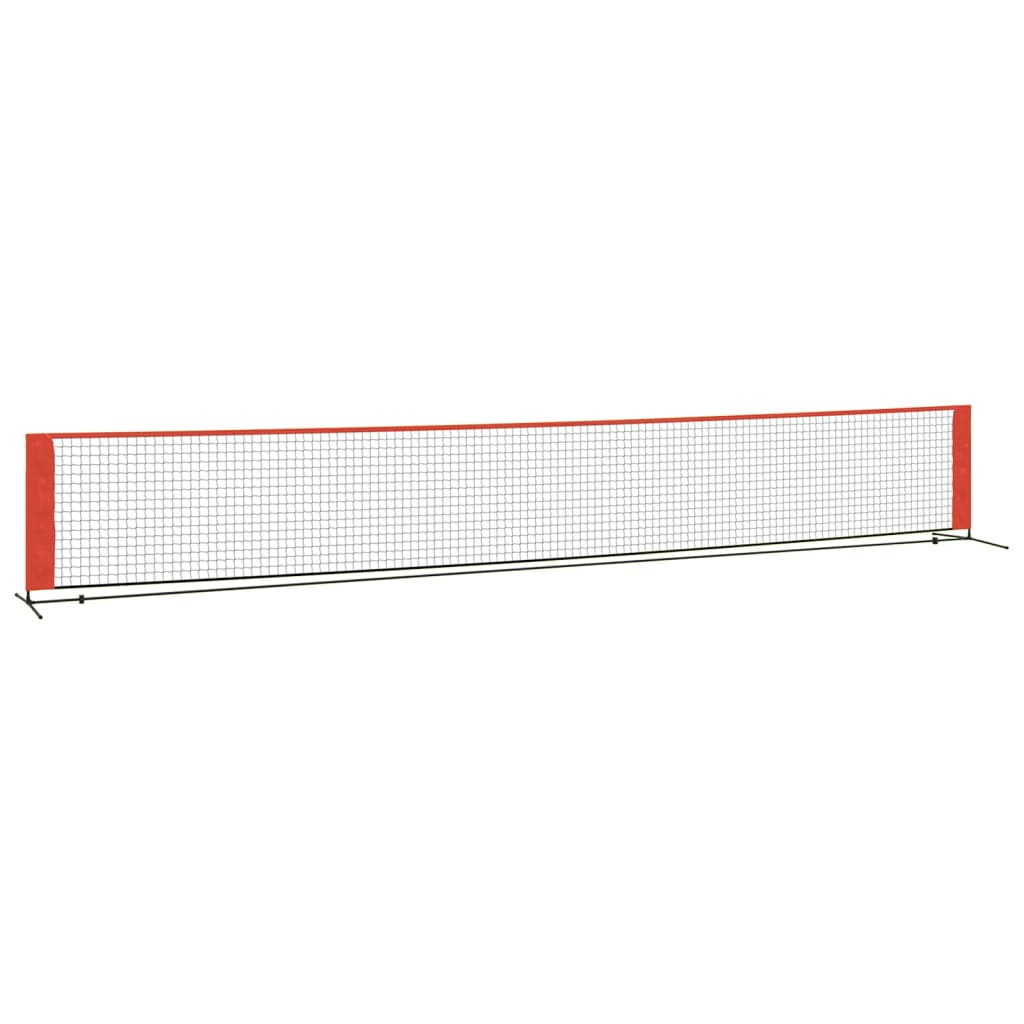 vidaXL Tennisnett svart og rød 600x100x87 cm polyester