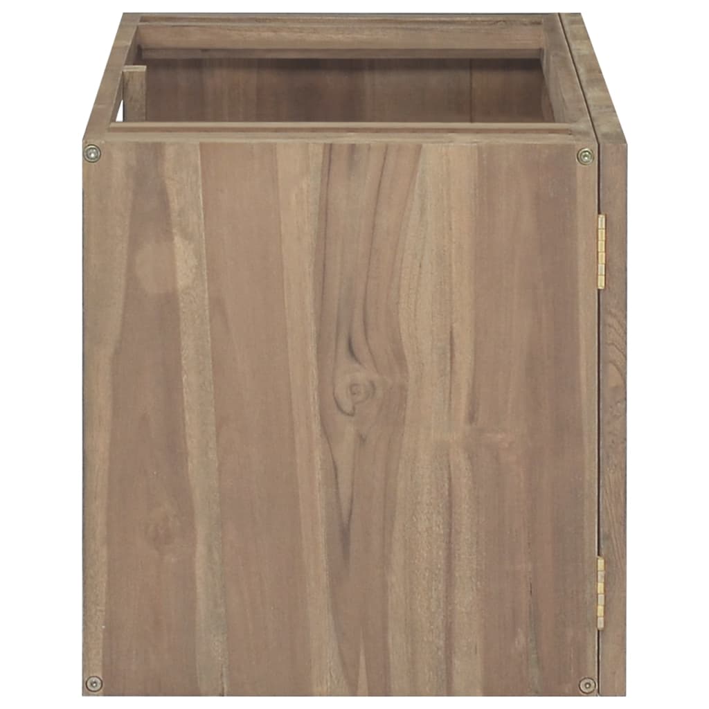 vidaXL Veggmontert baderomsskap 90x39x40 cm heltre teak