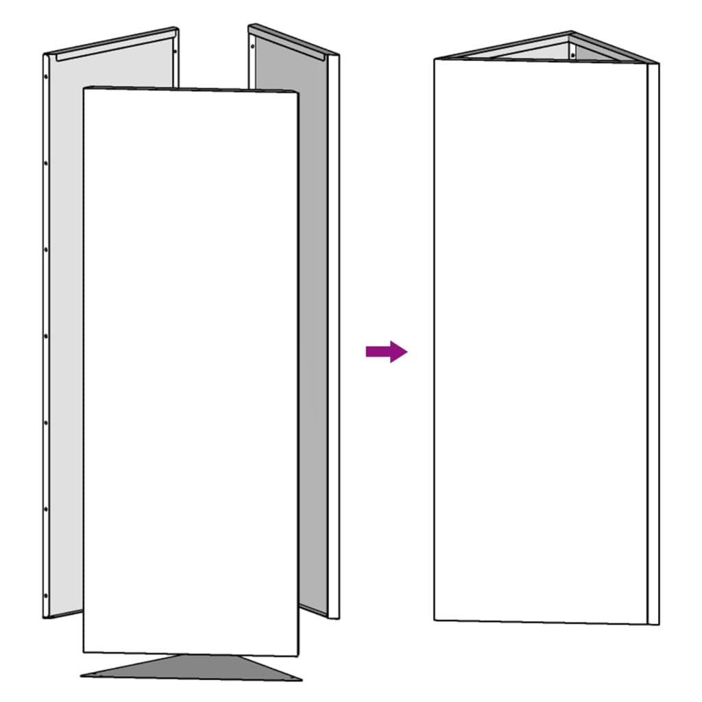 vidaXL Plantekasse antrasitt trekantet 30x26x75 cm stål