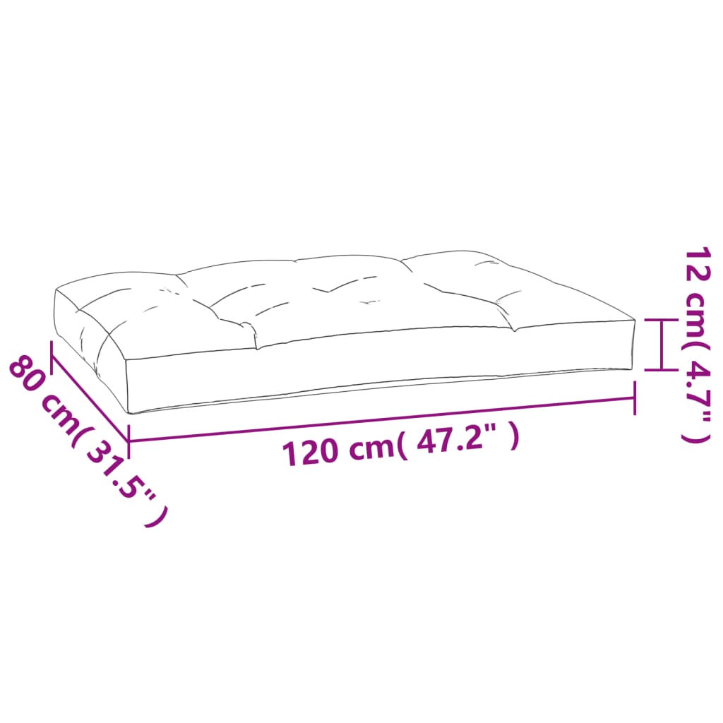 vidaXL Palleputer 5 stk bladtrykk stoff