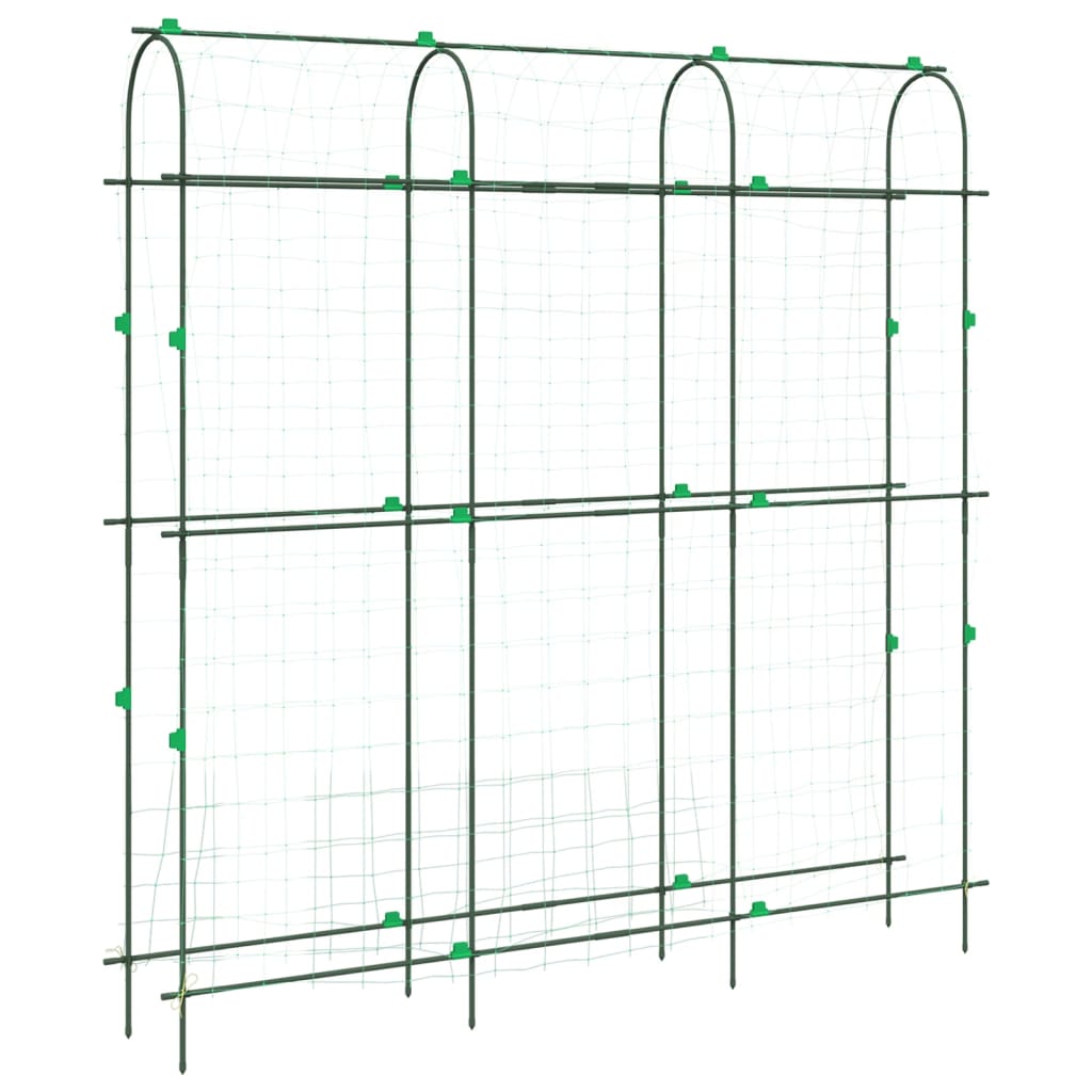 vidaXL Hageespalier for klatreplanter U-form 181x31x182,5 cm stål