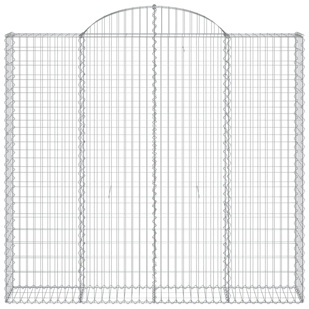 vidaXL Gabionkurver buede 11 stk 200x50x180/200 cm galvanisert jern