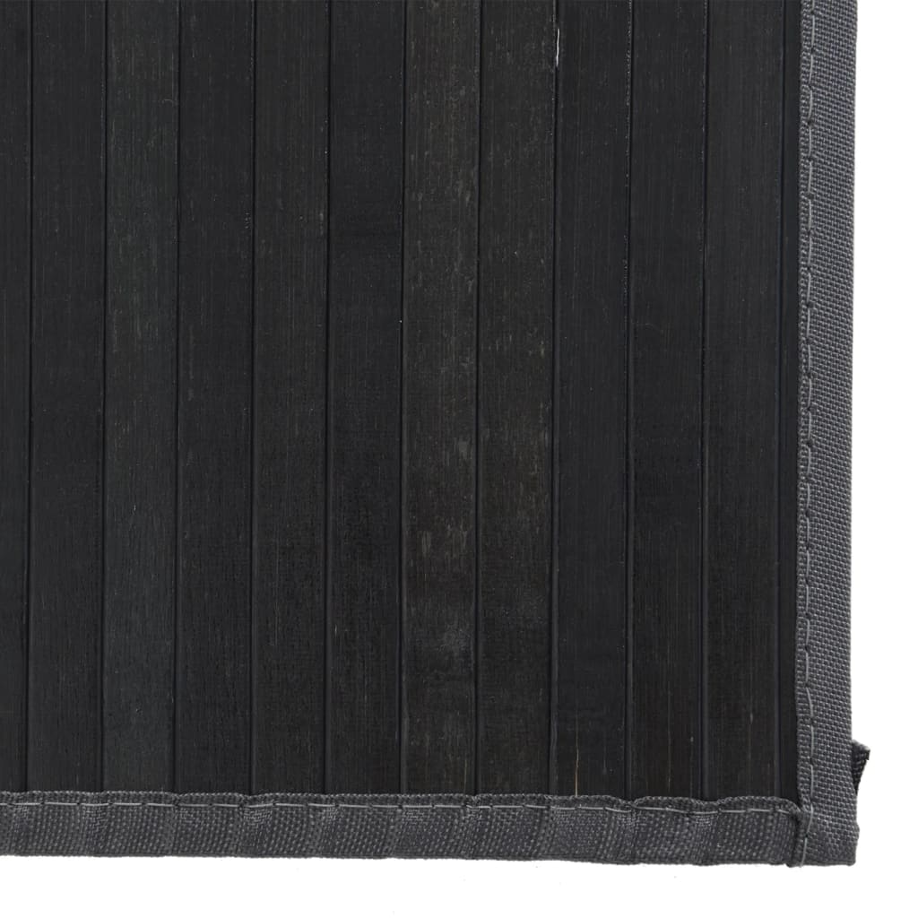 vidaXL Teppe rektangulært svart 80x200 cm bambus