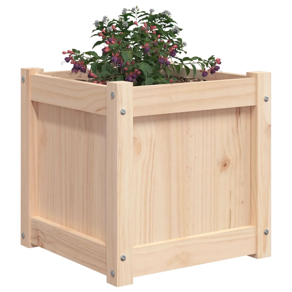 vidaXL Blomsterkasse 40x40x40 cm heltre furu