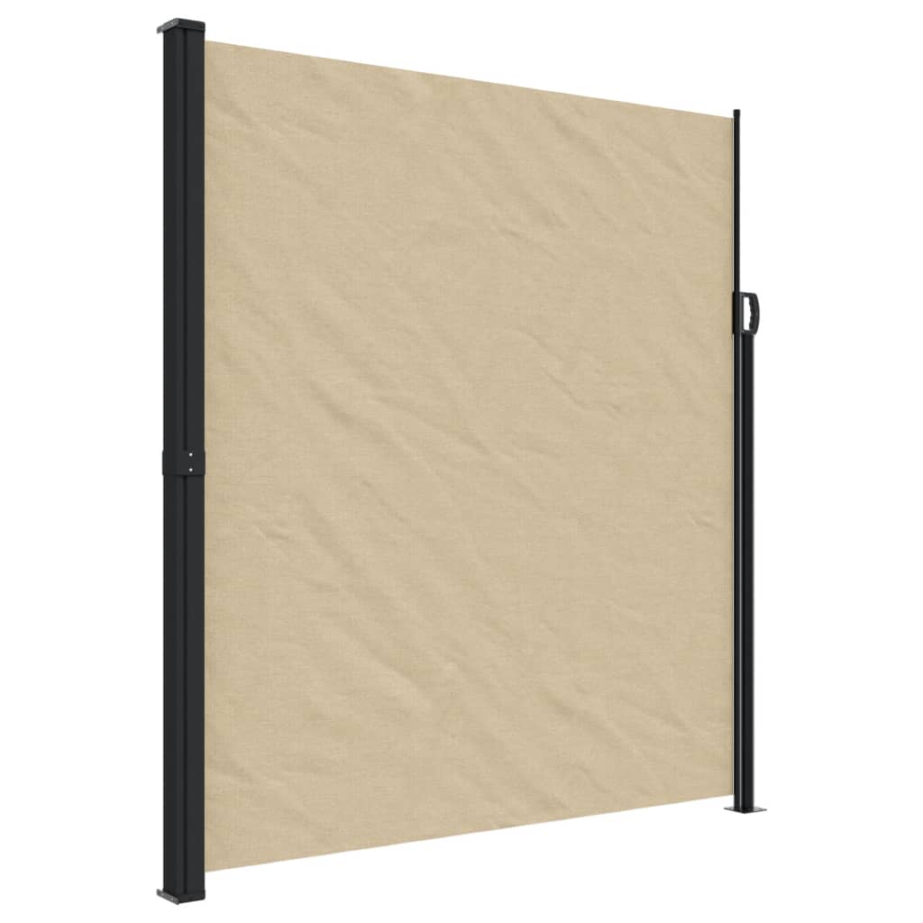 vidaXL Uttrekkbar sidemarkise beige 220x500 cm