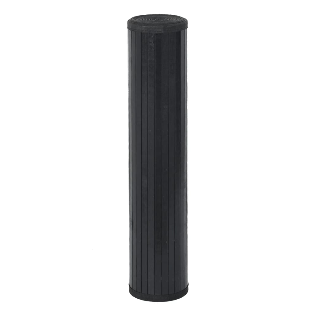 vidaXL Teppe rektangulært svart 100x1000 cm bambus