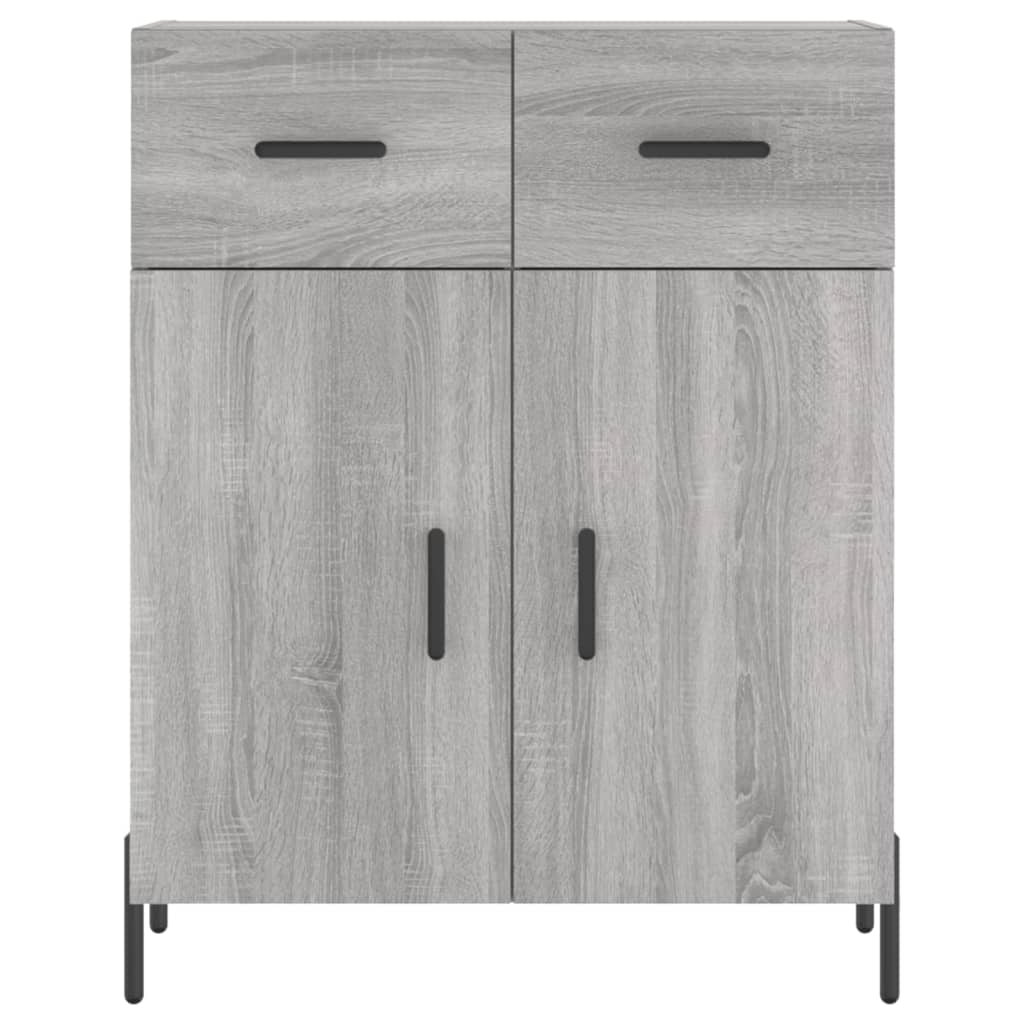 vidaXL Highboard grå sonoma 69,5x34x180 cm konstruert tre