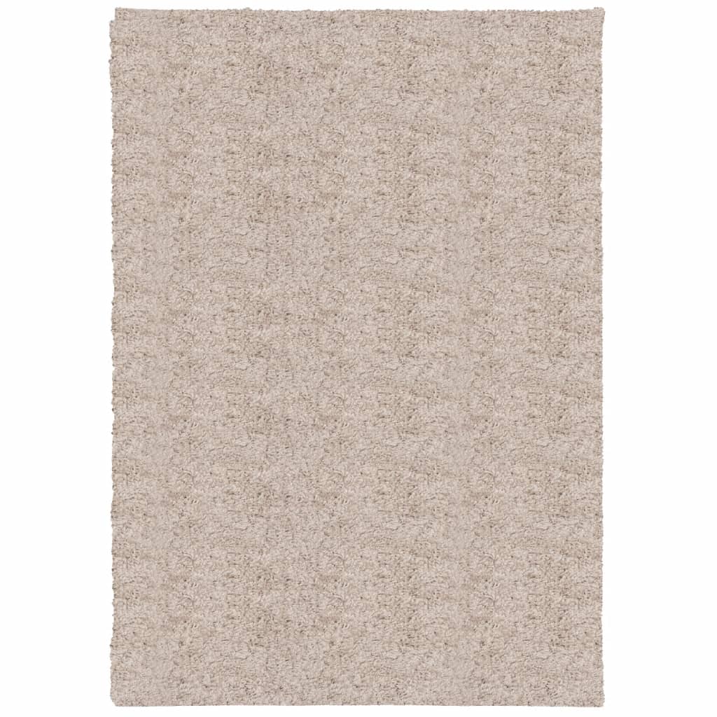 vidaXL Tykt teppe PAMPLONA høy luv moderne beige 160x230 cm