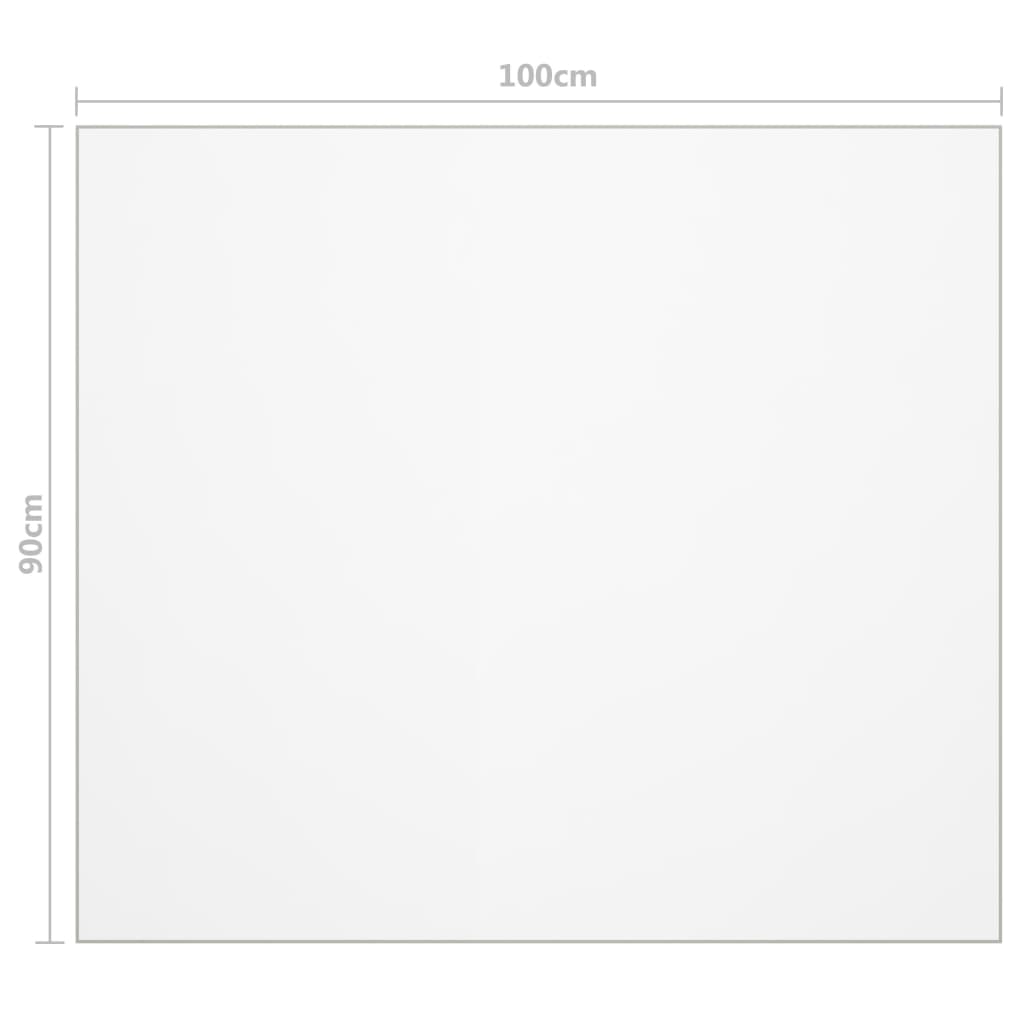 vidaXL Bordbeskytter matt 100x90 cm 1,6 mm PVC