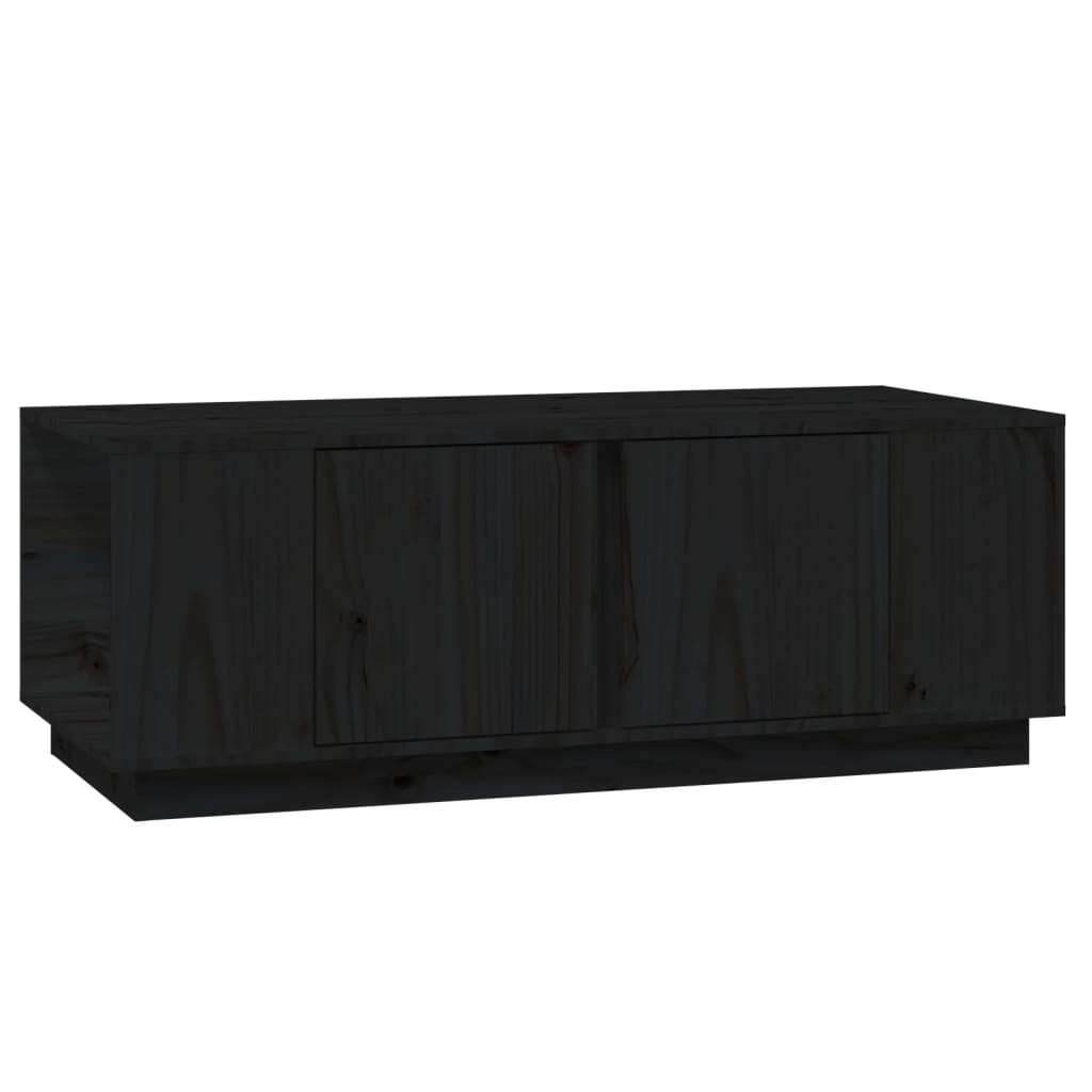vidaXL Salongbord svart 110x50x40 cm heltre furu