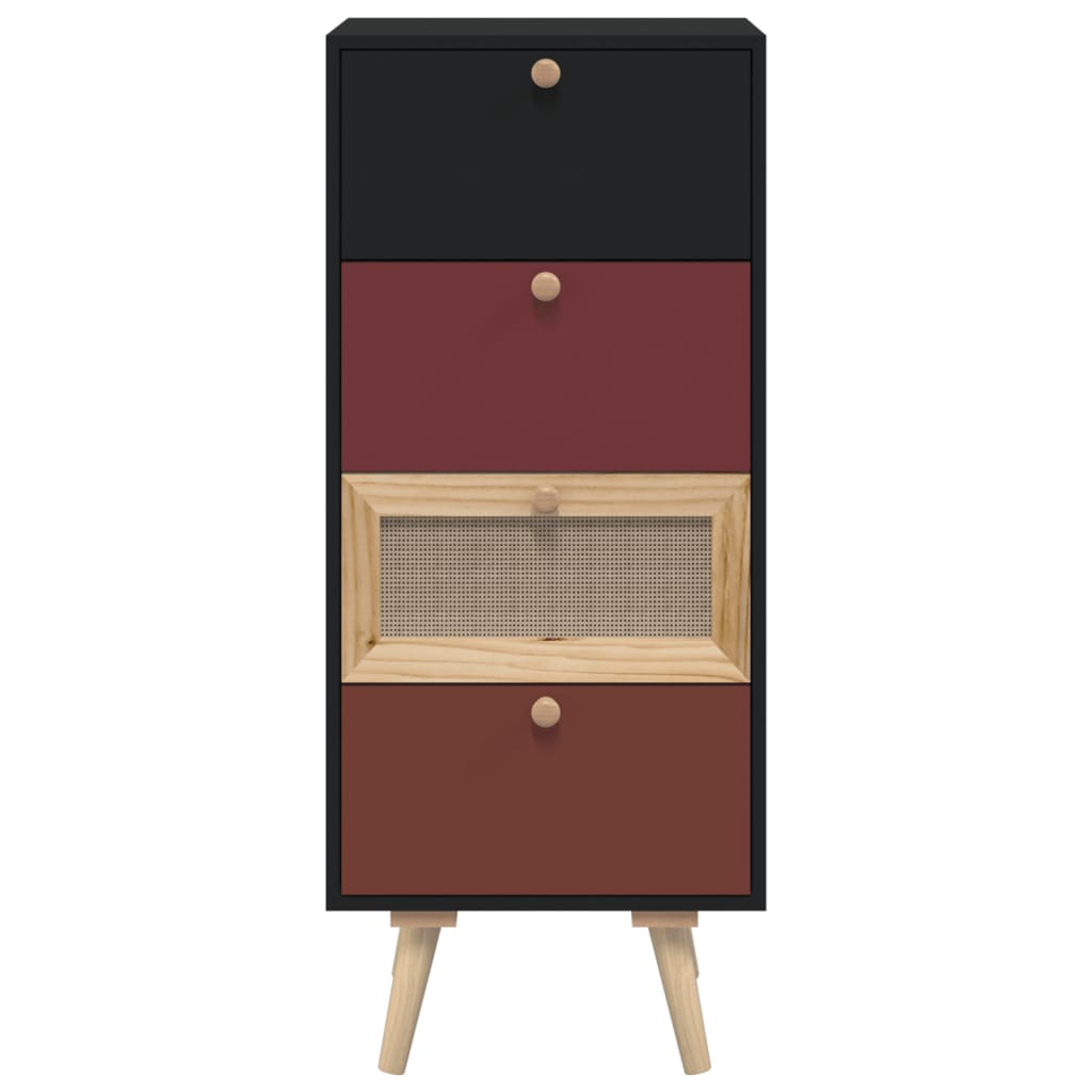 vidaXL Highboard med skuffer 40x30x95 cm konstruert tre