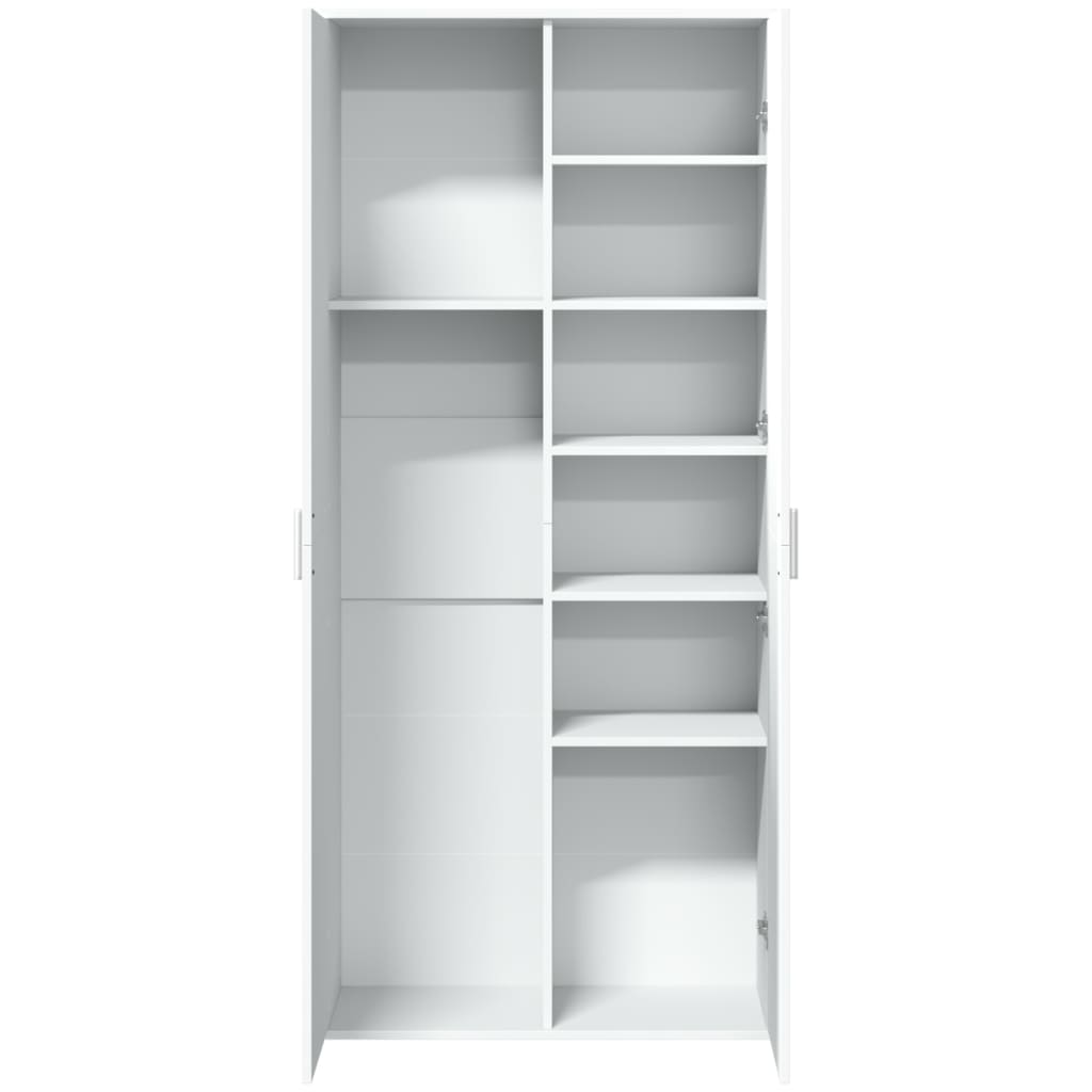 vidaXL Highboard hvit 80x35x180 cm konstruert tre