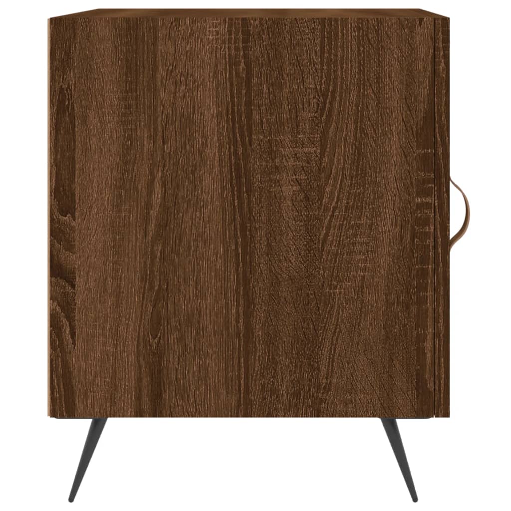 vidaXL Nattbord 2 stk brun eik 40x40x50 cm konstruert tre