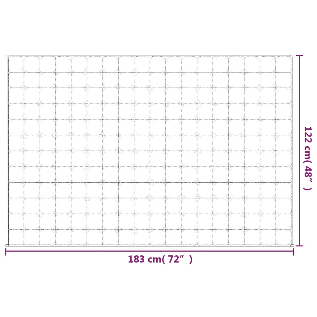 vidaXL Vektdyne blå 122x183 cm 5 kg stoff