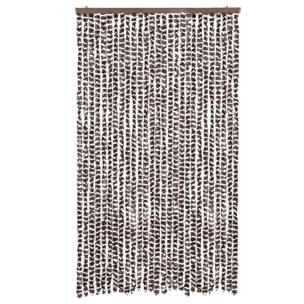 vidaXL Fluegardin brun og hvit 118x220 cm chenille