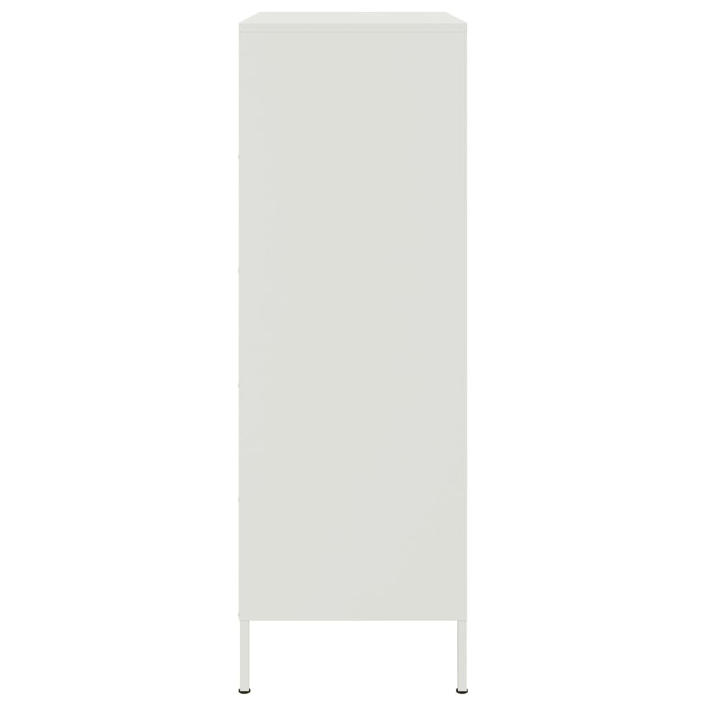 vidaXL Highboard hvit 68x39x113 cm stål