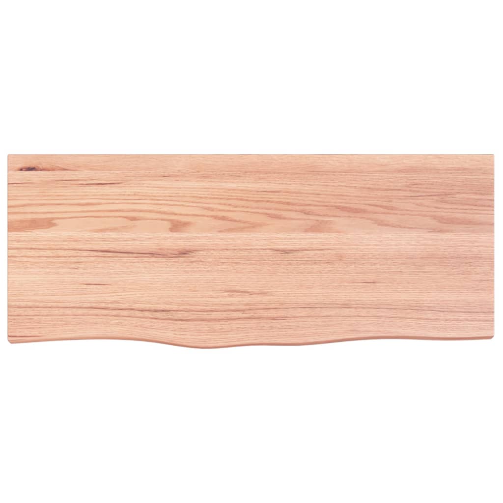 vidaXL Benkeplate til bad lysebrun 100x40x(2-4) cm behandlet heltre