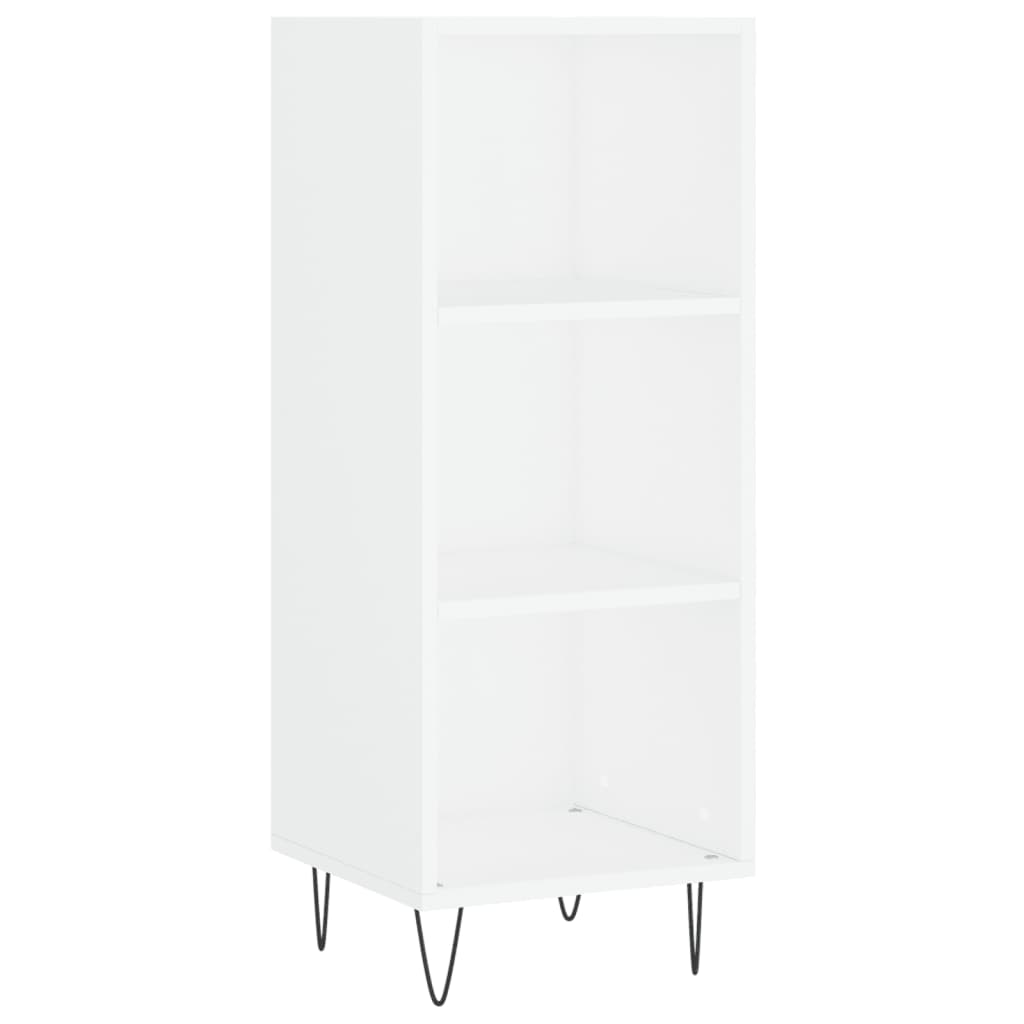 vidaXL Highboard hvit 34,5x32,5x180 cm konstruert tre