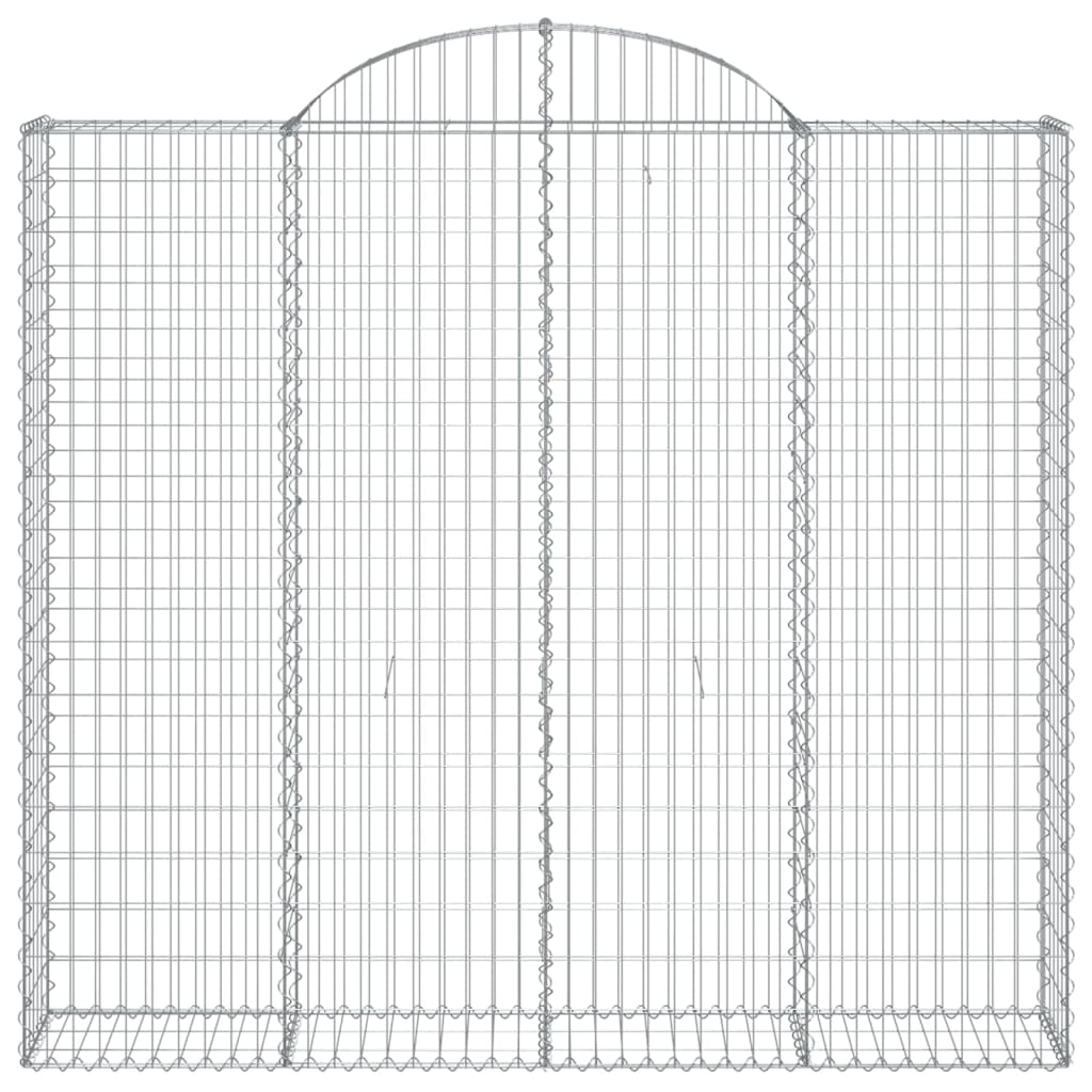 vidaXL Gabionkurver buede 8 stk 200x30x180/200 cm galvanisert jern