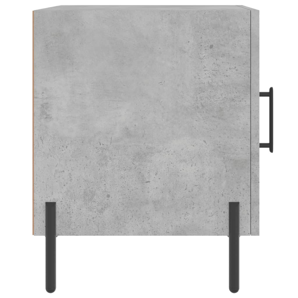 vidaXL Nattbord 2 stk betonggrå 40x40x50 cm konstruert tre