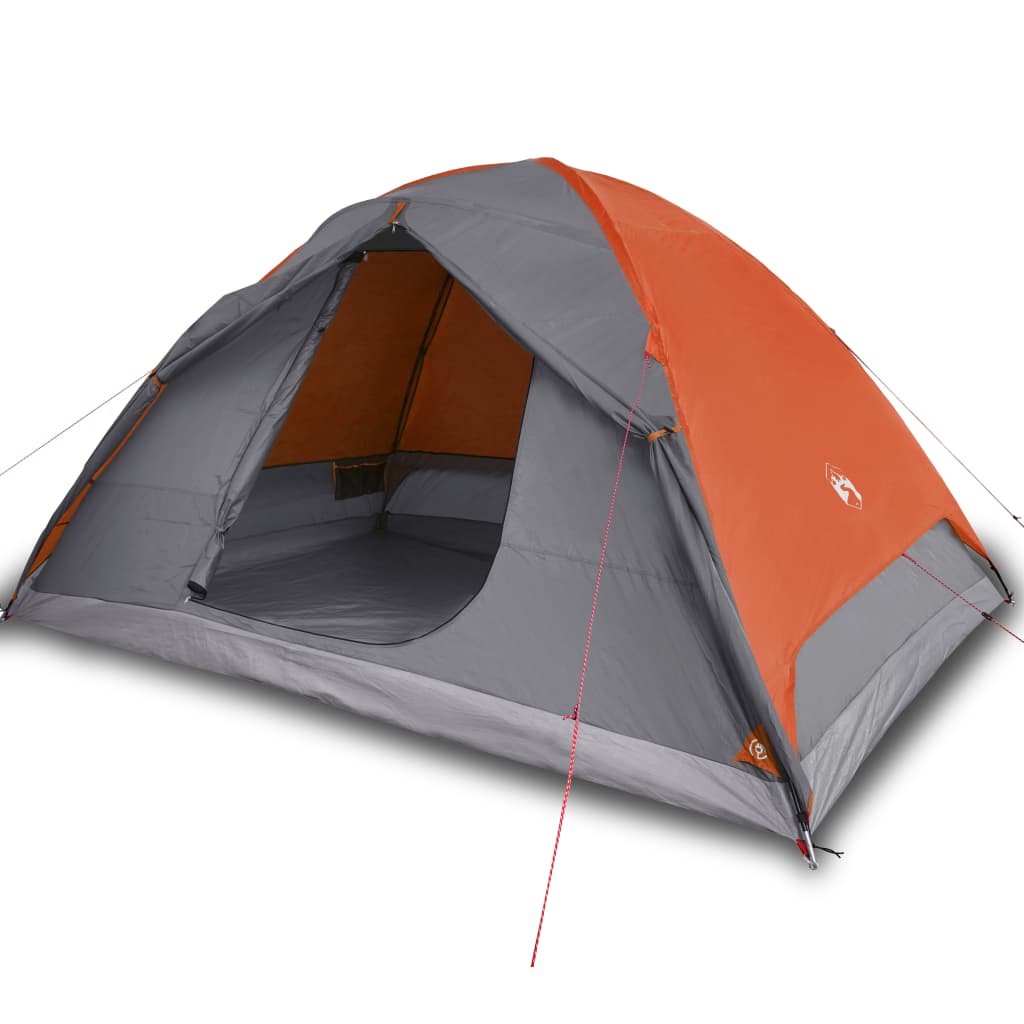 vidaXL Kuppeltelt for camping 6 personer oransje vanntett