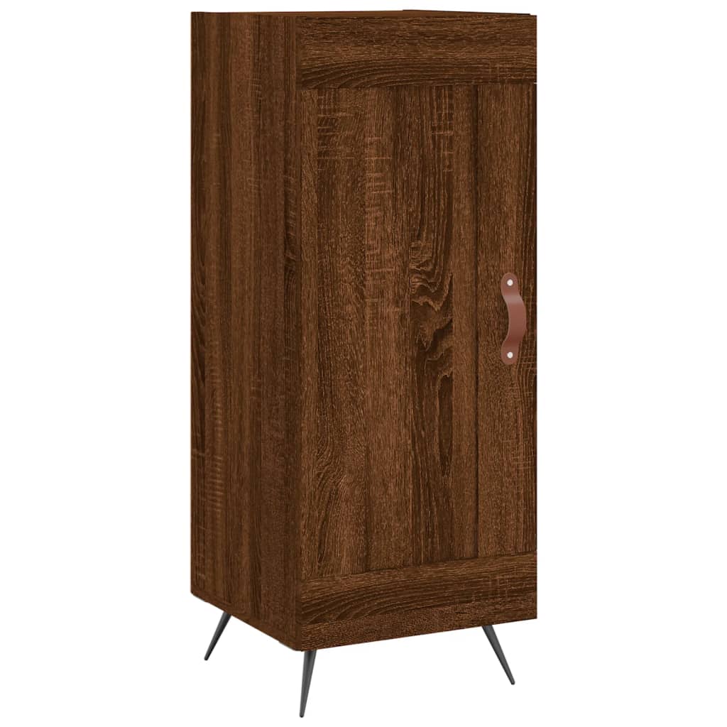 vidaXL Highboard brun eik 34,5x34x180 cm konstruert tre