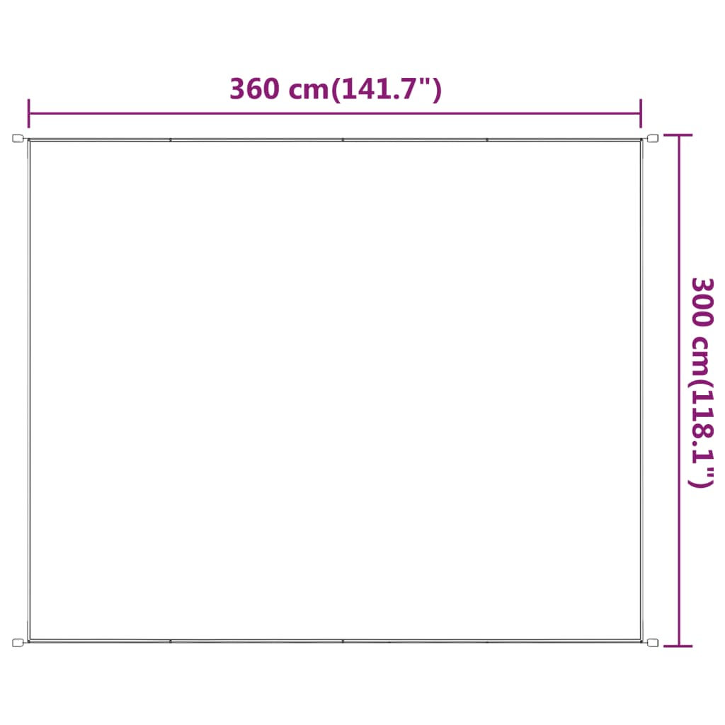 vidaXL Vertikal markise lysegrønn 300x360 cm oxfordstoff