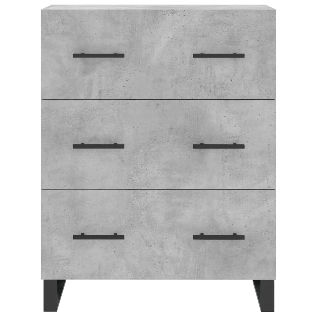 vidaXL Highboard betonggrå 69,5x34x180 cm konstruert tre