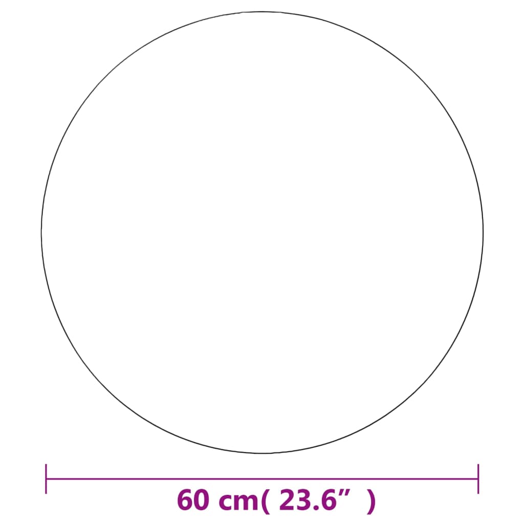 vidaXL Veggspeil 60 cm rundt glass