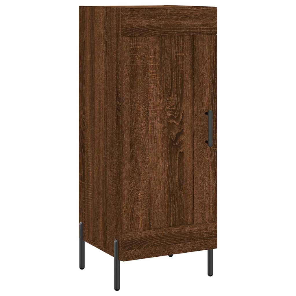 vidaXL Highboard brun eik 34,5x34x180 cm konstruert tre