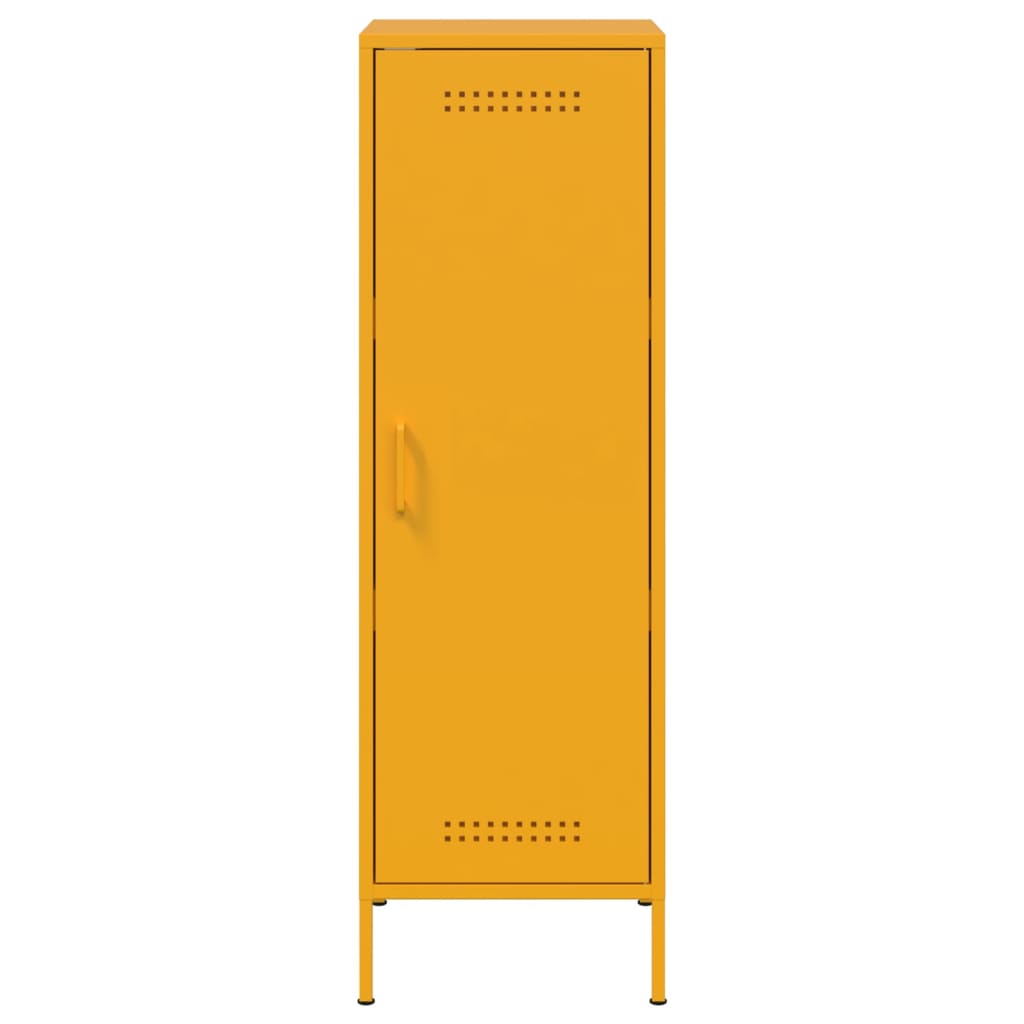 vidaXL Highboard sennepsgul 36x39x113 cm stål