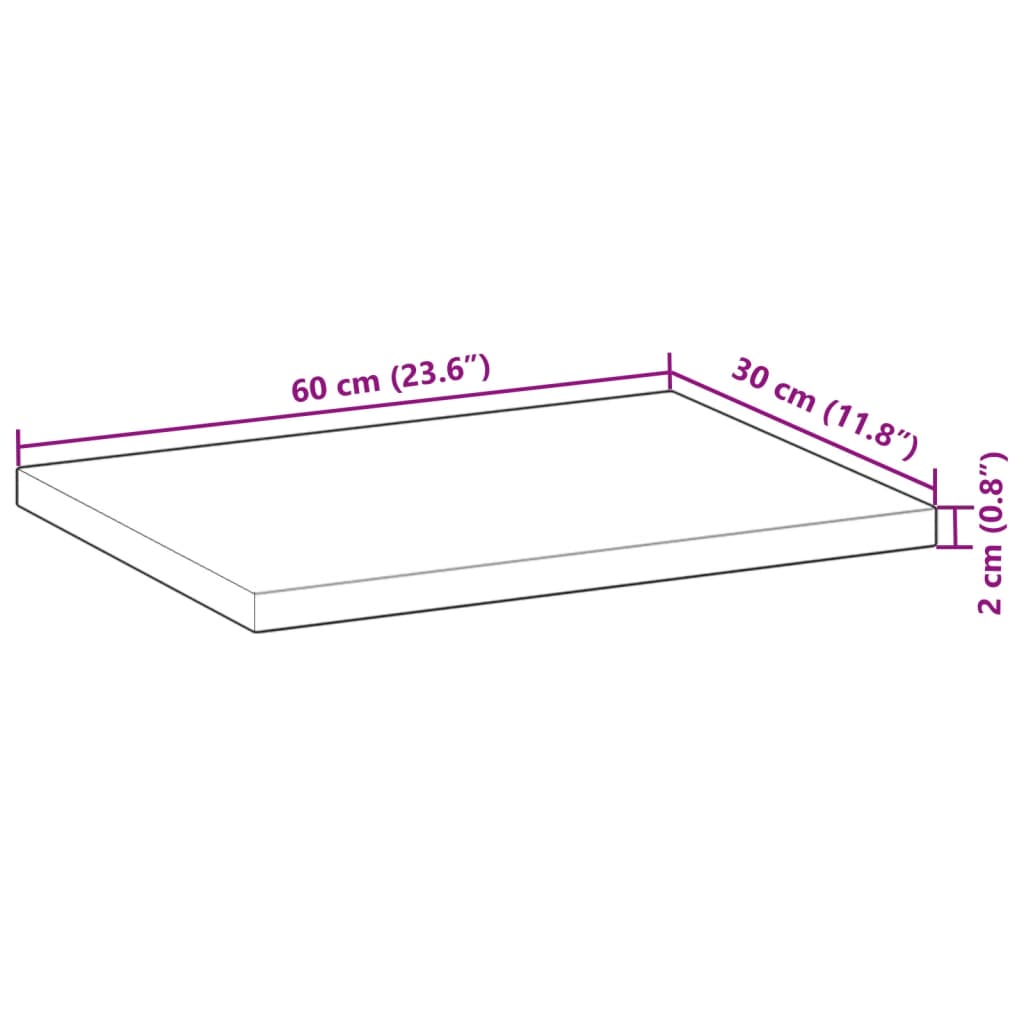 vidaXL Flytende hyller 4 stk 60x30x2 cm ubehandlet heltre akasie