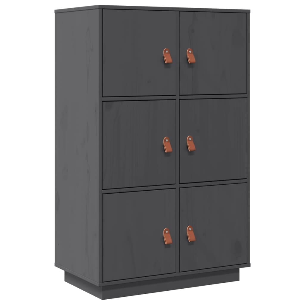 vidaXL Highboard grå 67x40x108,5 cm heltre furu