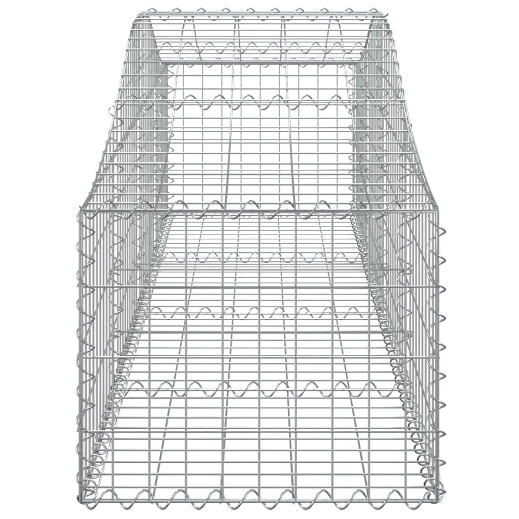 vidaXL Gabionkurver buede 10 stk 200x50x40/60 cm galvanisert jern