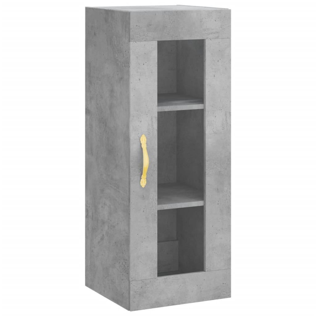 vidaXL Highboard betonggrå 34,5x34x180 cm konstruert tre