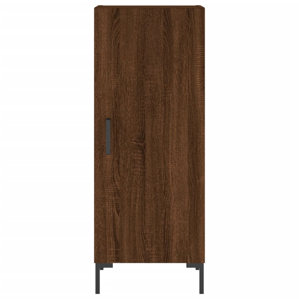 vidaXL Highboard brun eik 34,5x34x180 cm konstruert tre