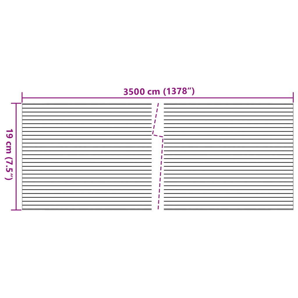 vidaXL Hageskjerm med grovt steinutseende beige 35x0,19 m PVC