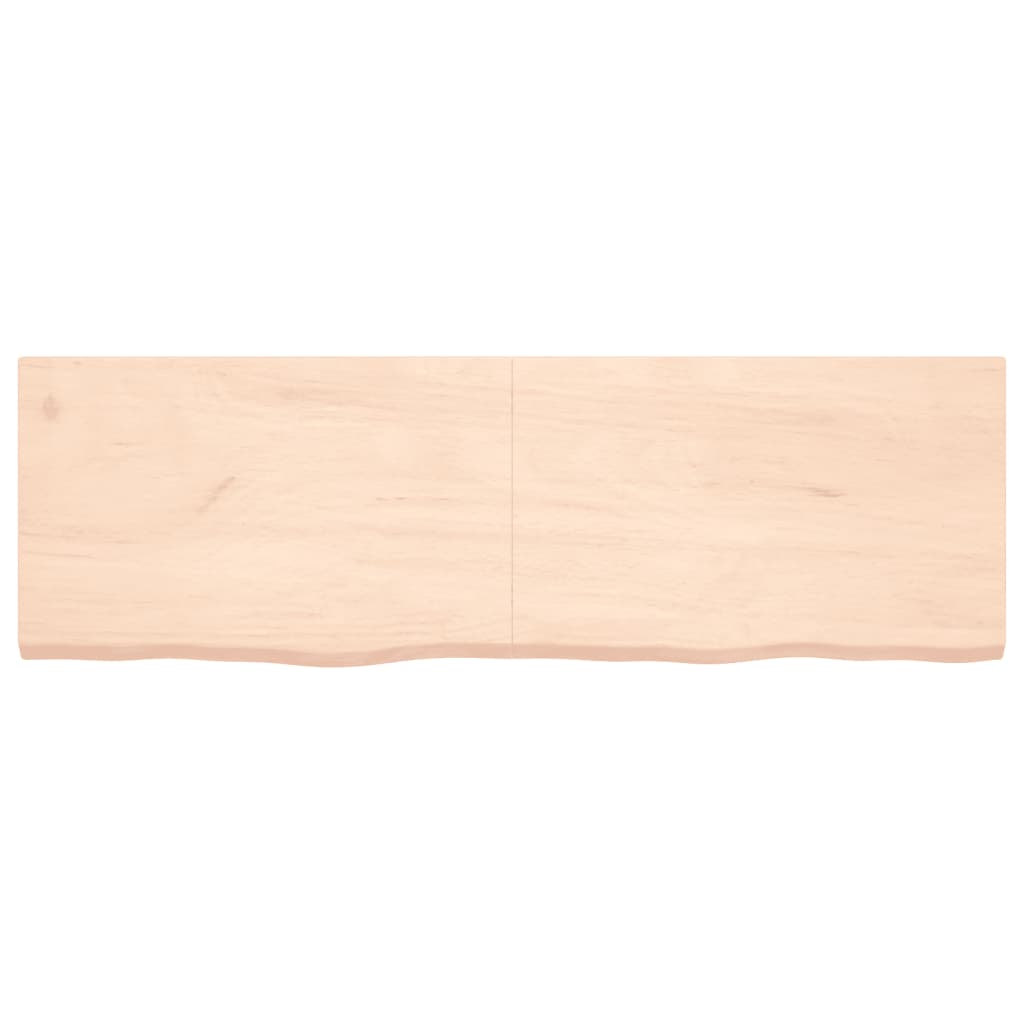 vidaXL Benkeplate til bad 160x50x4 cm ubehandlet heltre