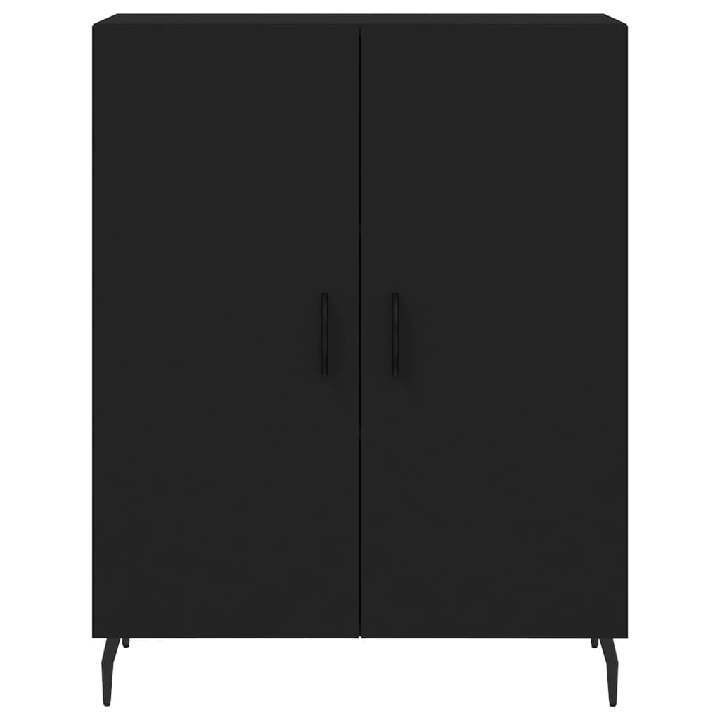 vidaXL Highboard svart 69,5x34x180 cm konstruert tre