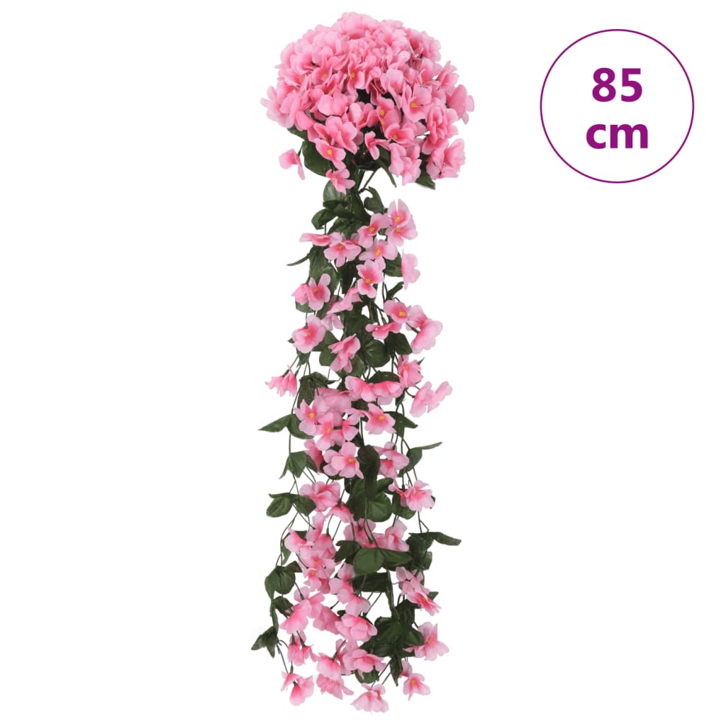 vidaXL Blomsterkranser for jul 3 stk rosa 85 cm