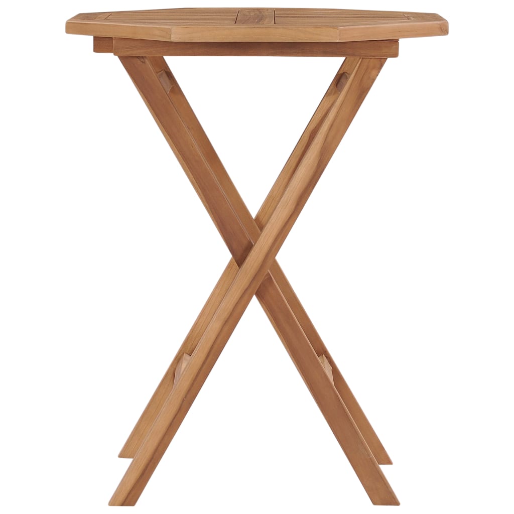 vidaXL Sammenleggbart hagebord 60x60x75 cm heltre teak