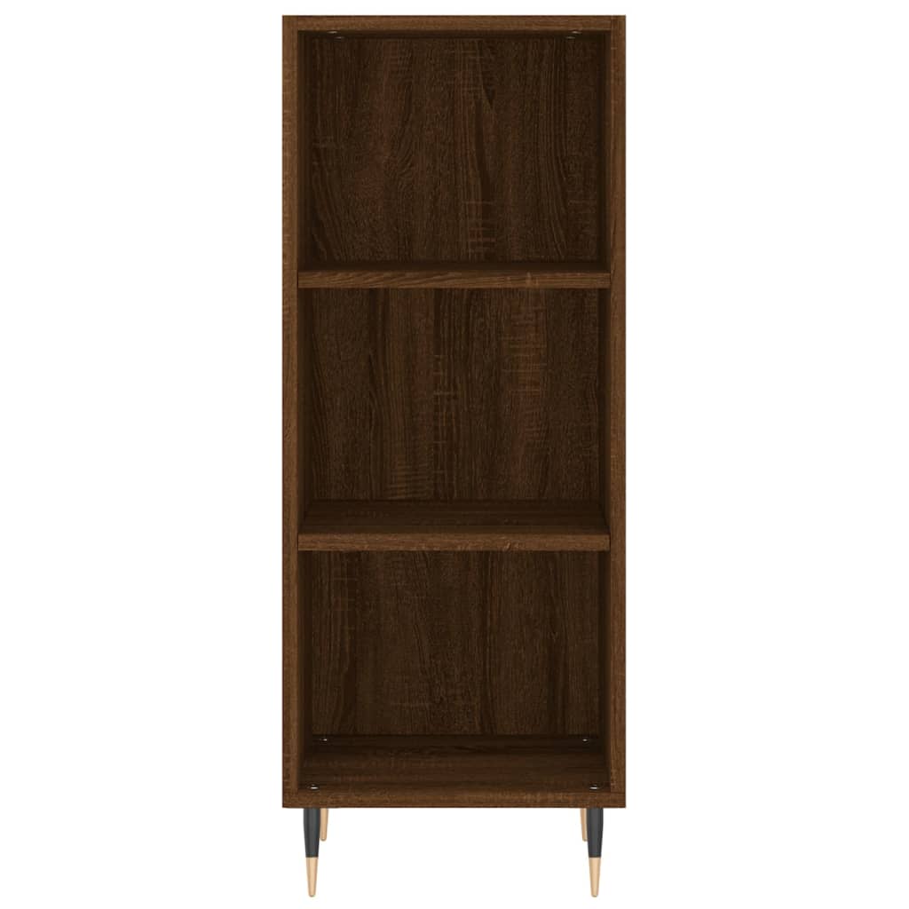 vidaXL Highboard brun eik 34,5x34x180 cm konstruert tre