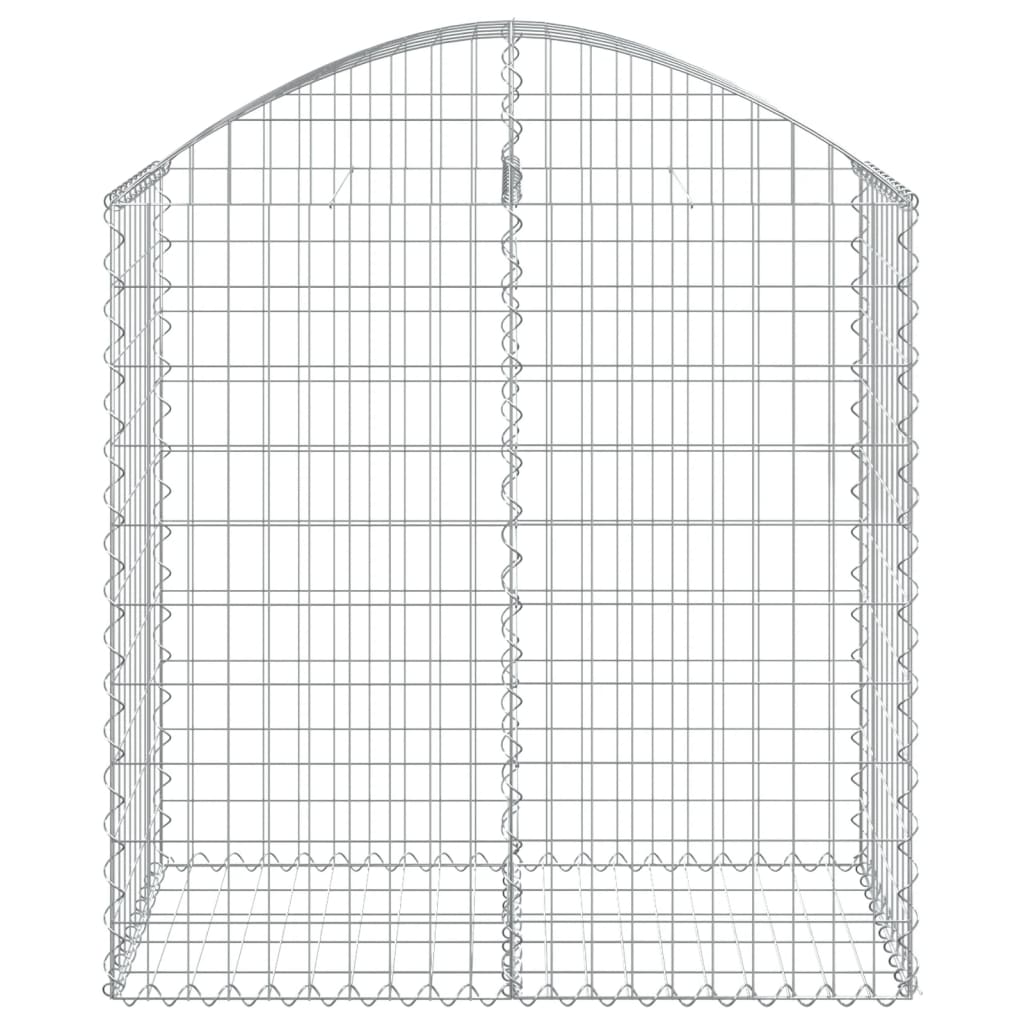 vidaXL Gabionkurv buet 100x50x100/120 cm galvanisert jern