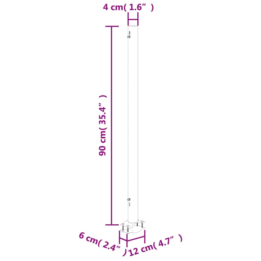 vidaXL Uttrekkbar sidemarkise 140x300 cm brun